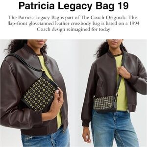 Coach Patricia Legacy Crossbody Bag - Black and Gold